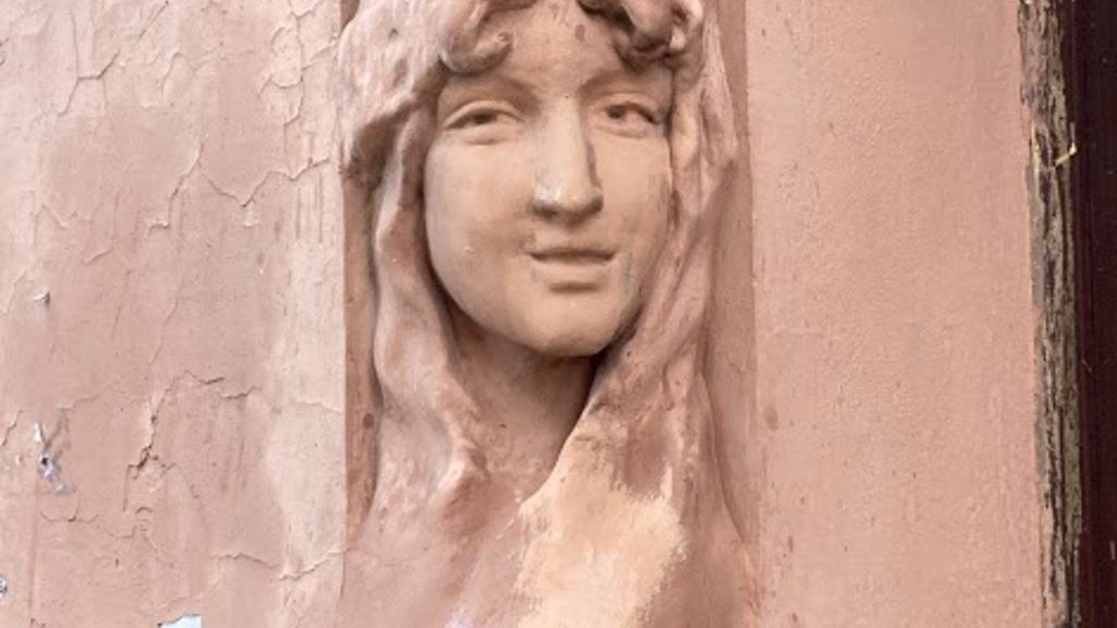 carving of a face